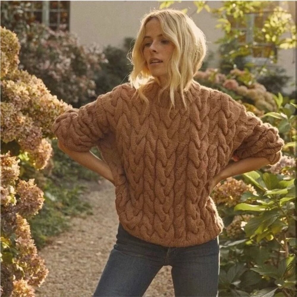 NEW Doen XS/S Olympus Chunky Heavyweight Baby Alpaca Knit Sweater